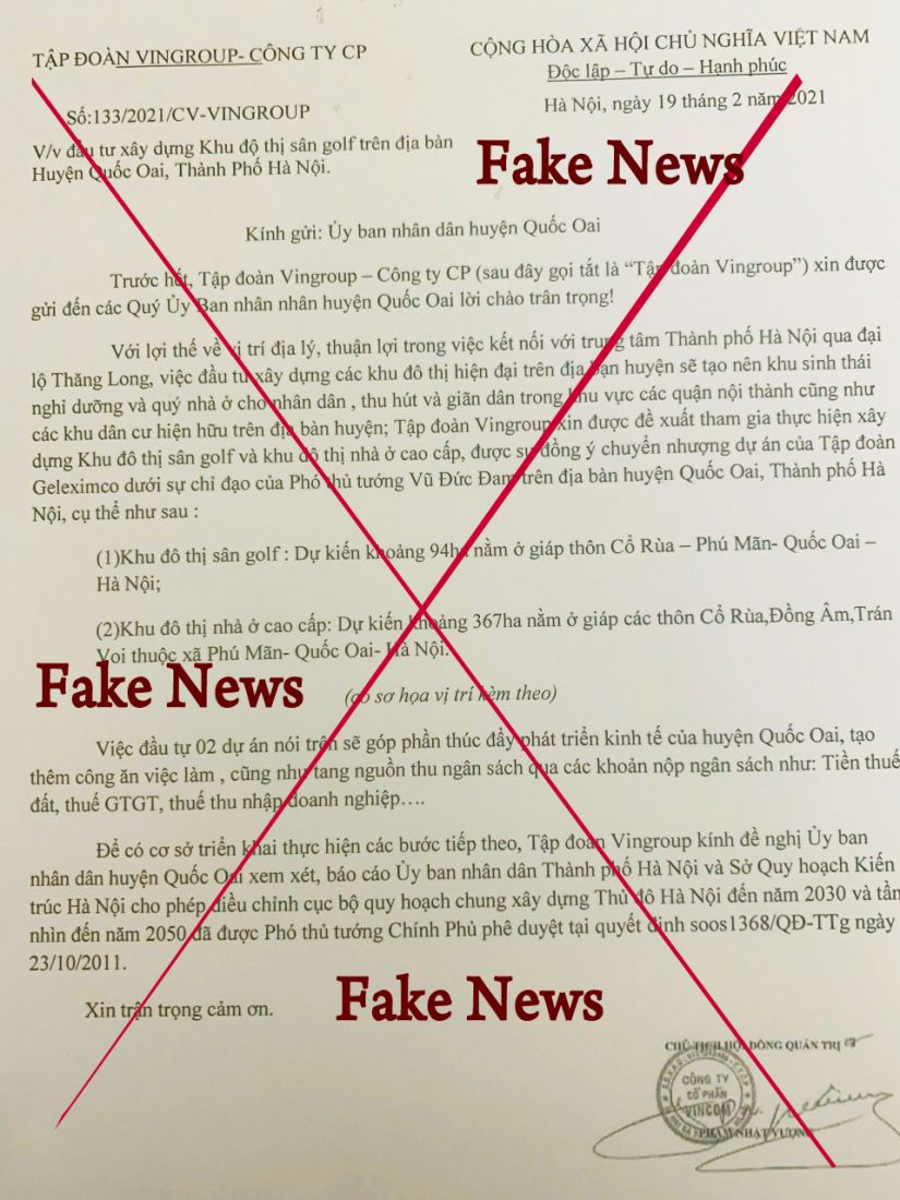 Văn bản "fake" được các môi giới bất động sản chia sẻ rầm rộ trên mạng xã hội mới đây